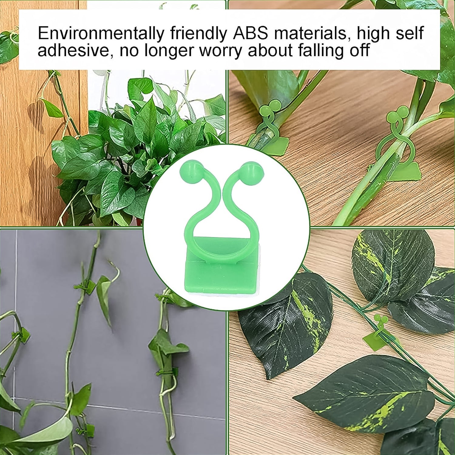 Plant Climbing Wall Fixture Clip Self-Adhesive Hook (100 Pcs Set) Plant Climbing Wall Fixture Clip Self-Adhesive Hook (100 Pcs Set)